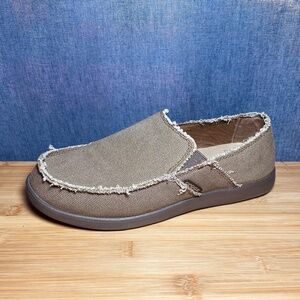 Crocs Santa Cruz Men’s Brown Slip On Shoes Sz 8 Casual Loafers NICE!